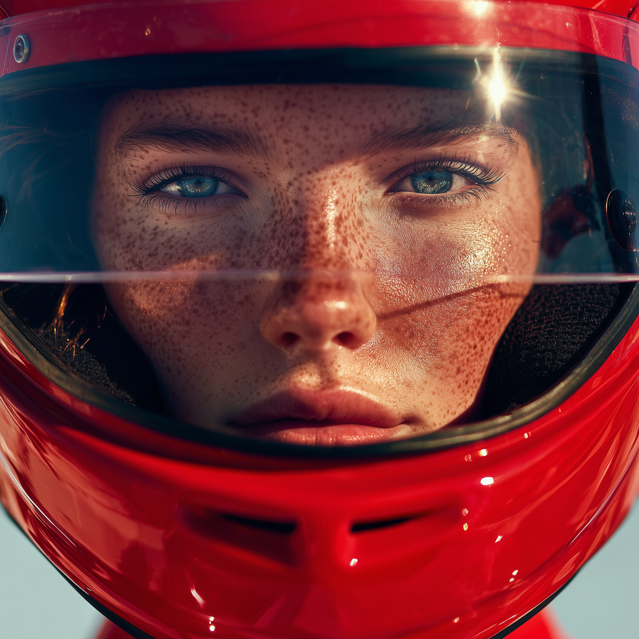 Woman on a motorcycle