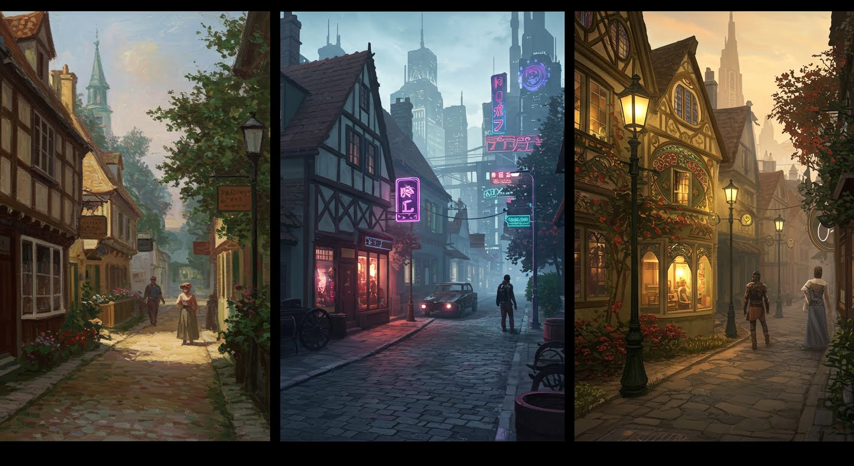 Same subject in different art styles
