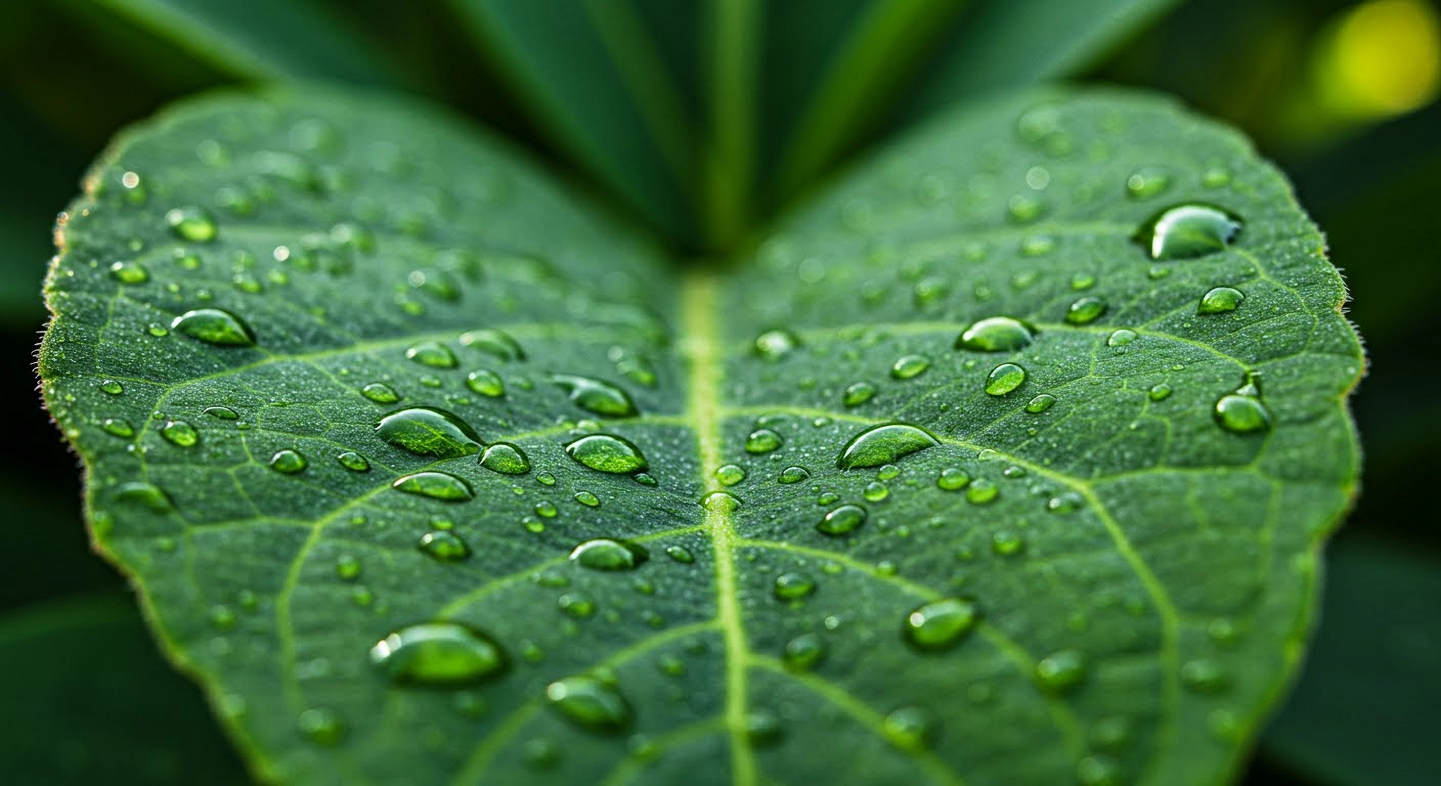 Macro shot showing extreme texture detail on a leaf