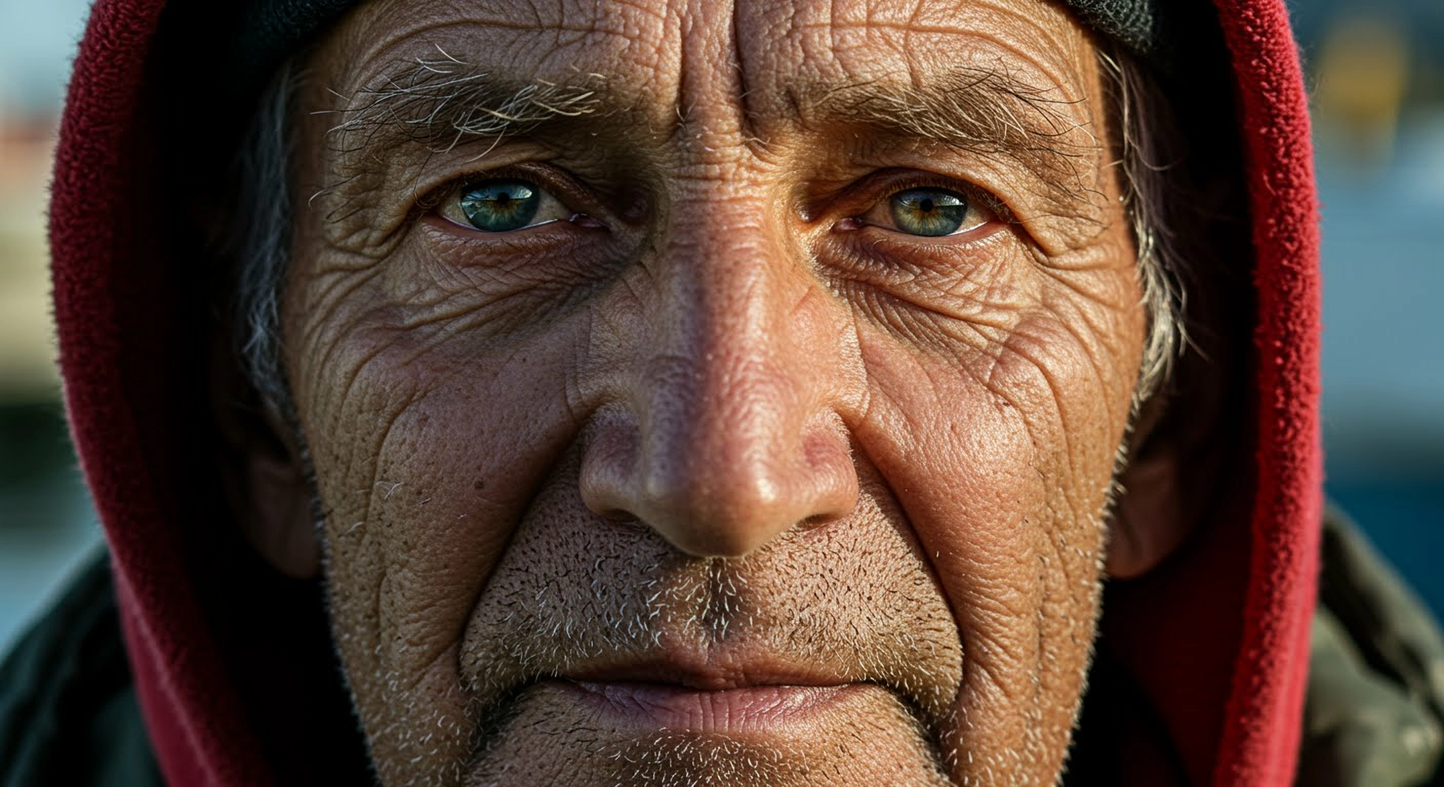Photorealistic portrait of an elderly man