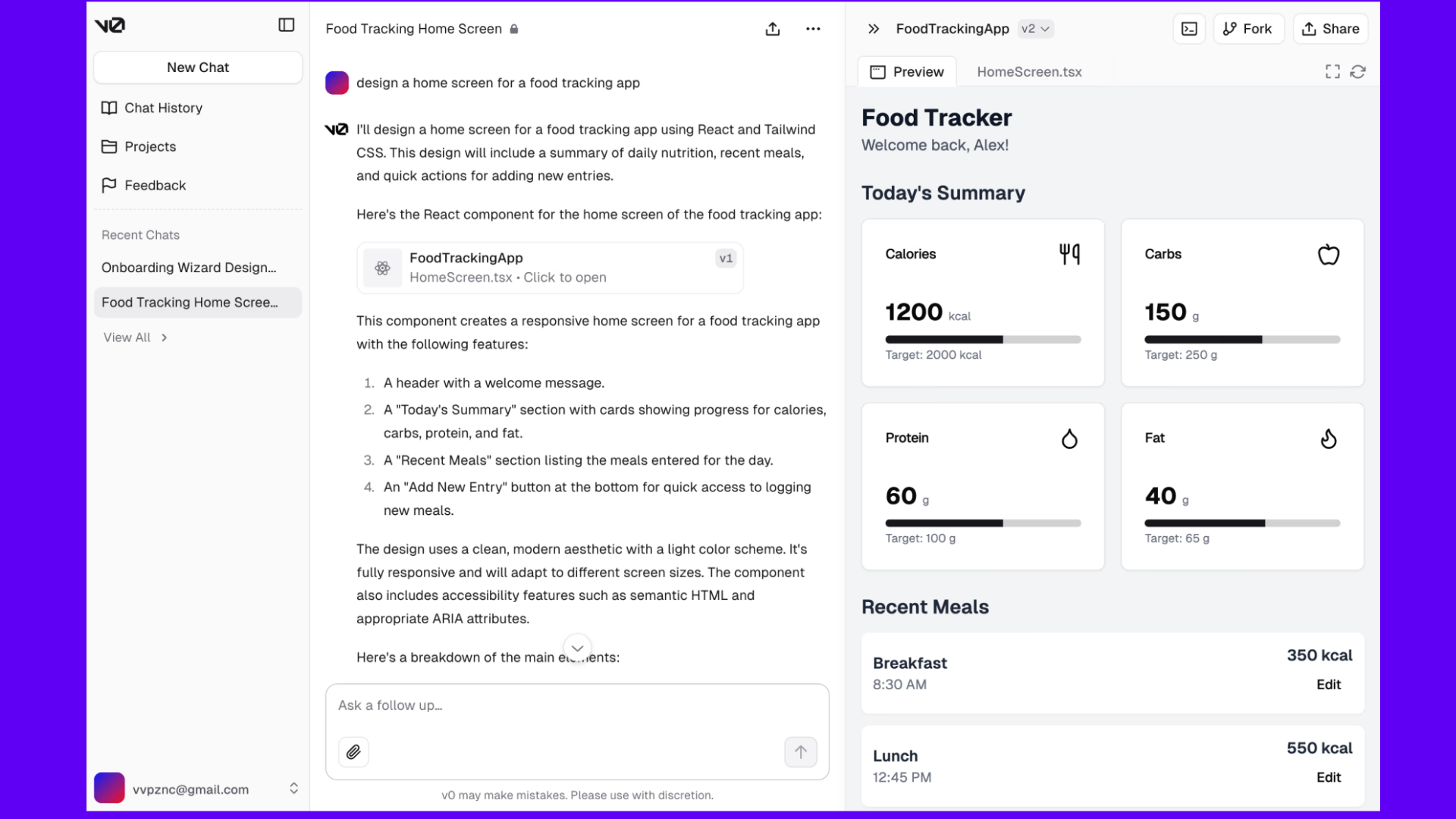 v0 by Vercel Screenshot 1