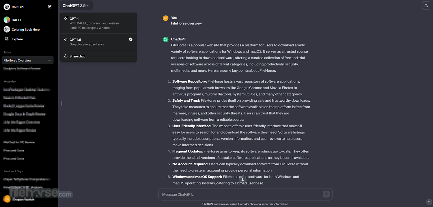 ChatGPT Screenshot 1